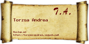 Torzsa Andrea névjegykártya